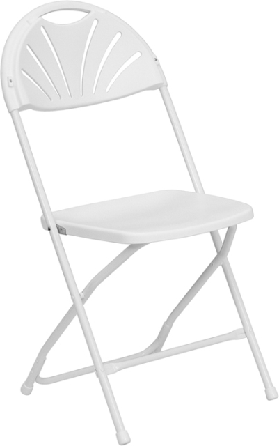 Fan plastic folding chairs White